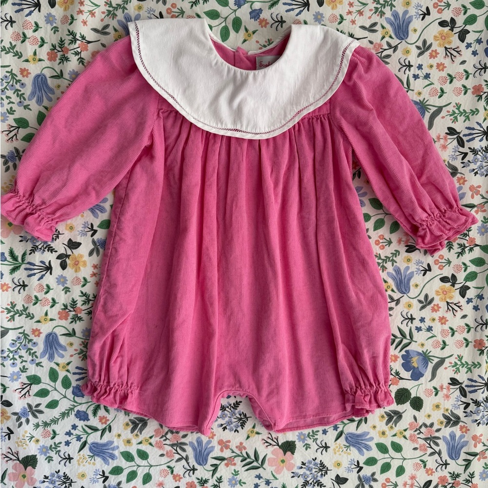 NWOT Sophie & Lucas Pink Corduroy Romper